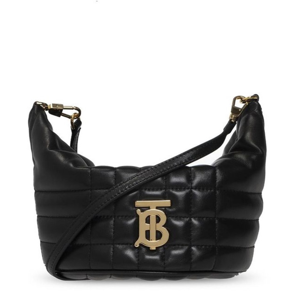 BURBERRY Lambskin Quilted Small Crescent